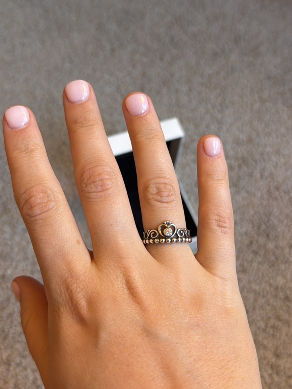 3 Pandora Rings, Rose Gold and Silver